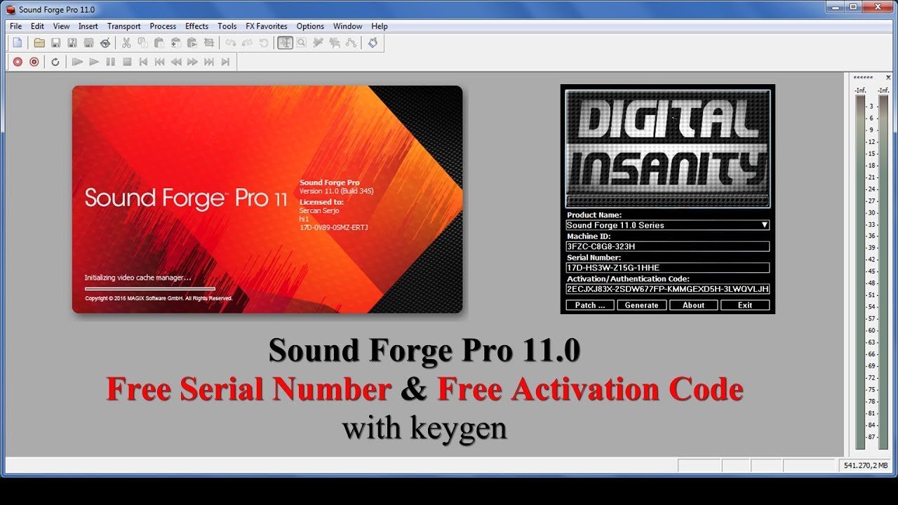 Sony Sound Forge Pro 11 Serial Number And Authentication Code Free Download